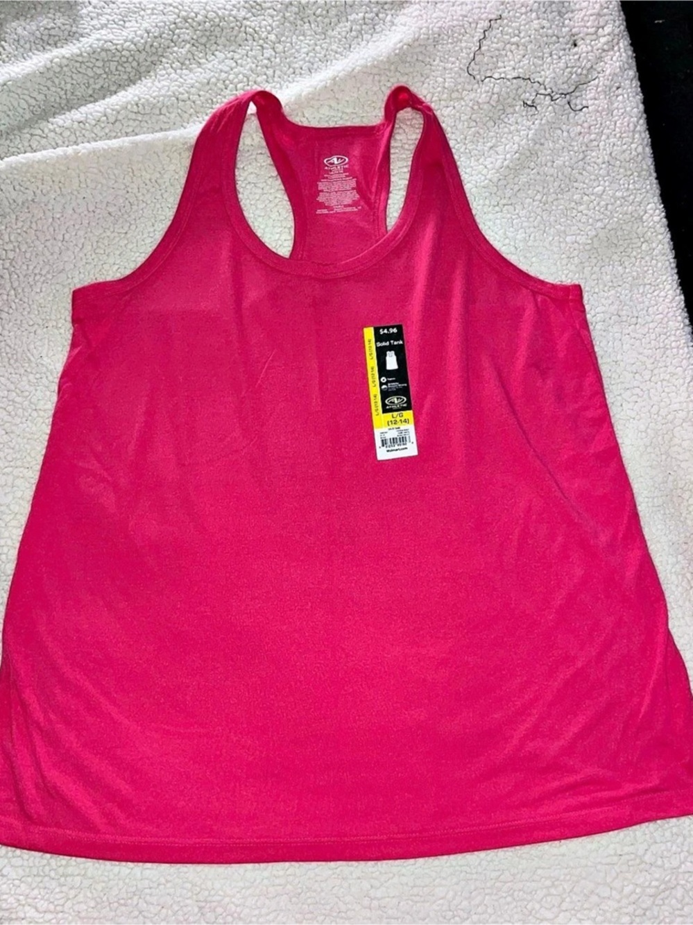 Athletic Works Solid Tank Top Girls Large Pink Tank Top